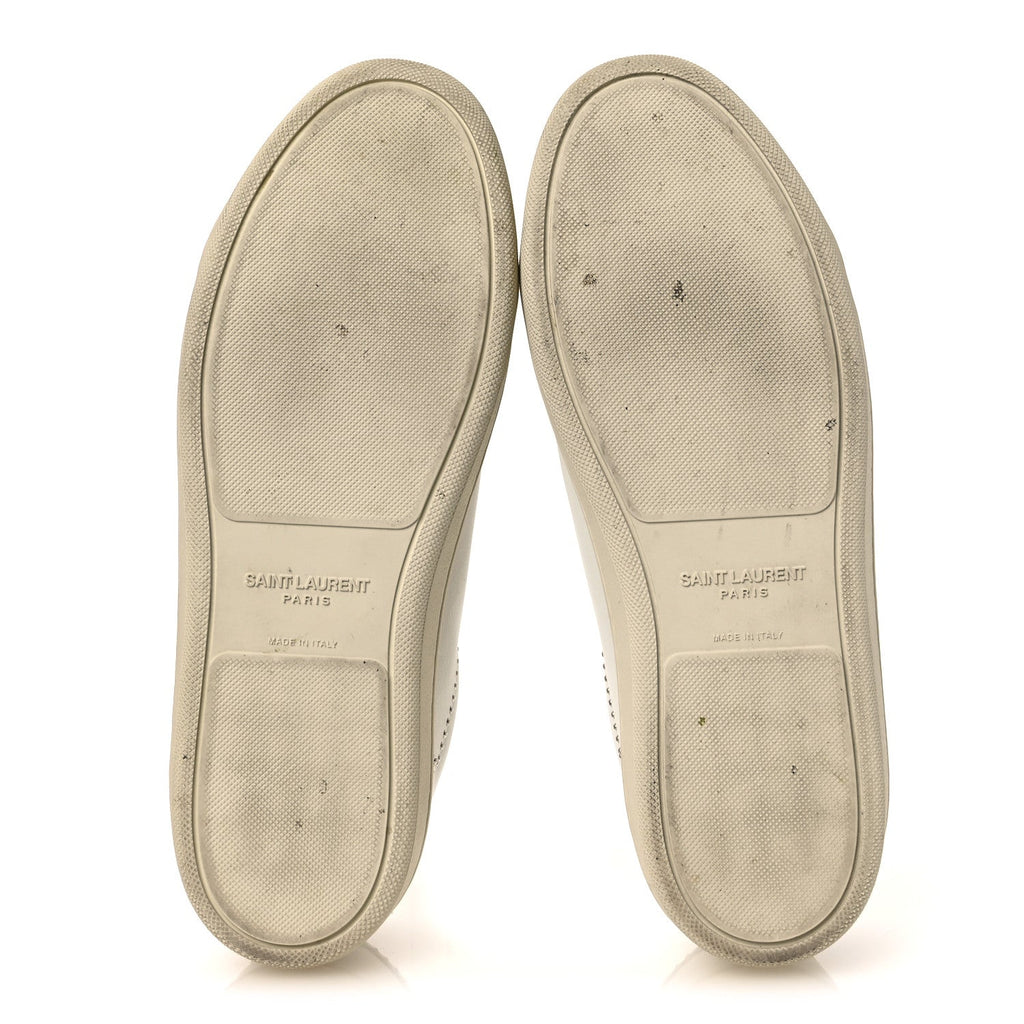 Calfskin Studded SL/08 Low Top Sneakers 37.5 White