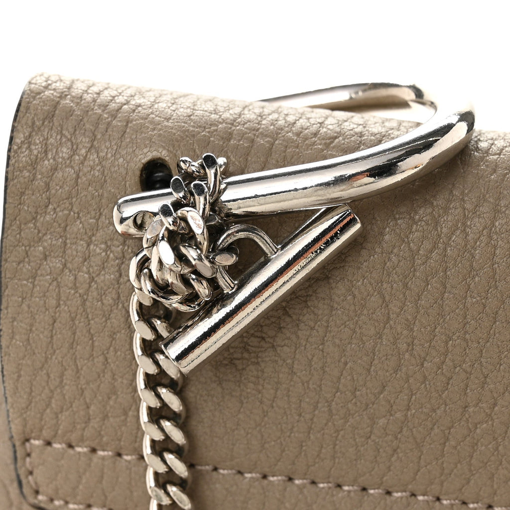Grained Lambskin Drew Shoulder Bag Motty Grey