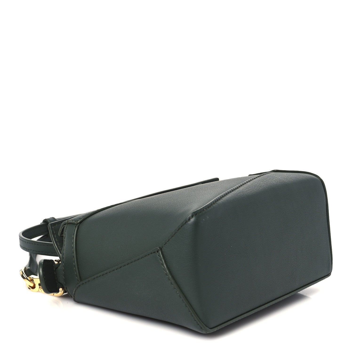 Calfskin Mini Puzzle Edge Bag Vintage Khaki