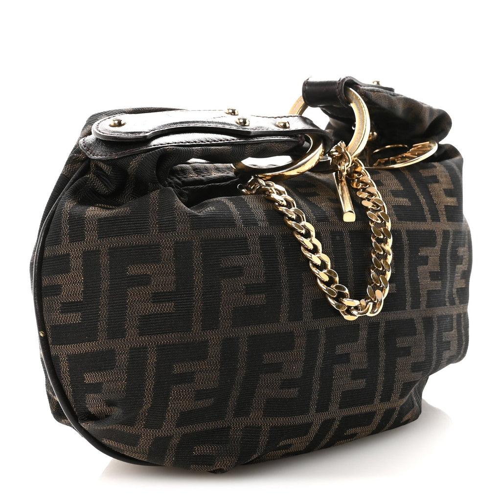 Zucca Small Chef Chain Hobo Tobacco
