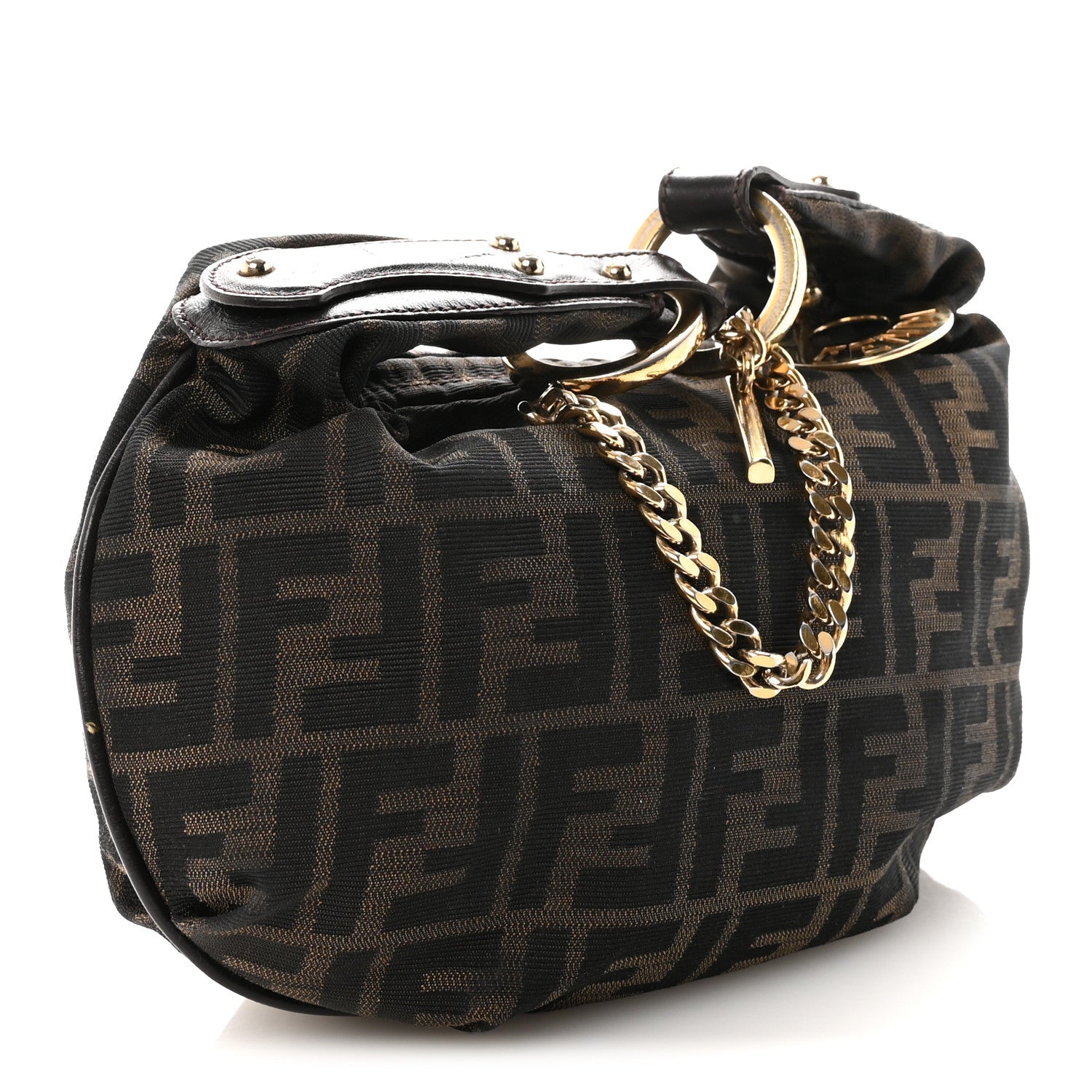 Zucca Small Chef Chain Hobo Tobacco
