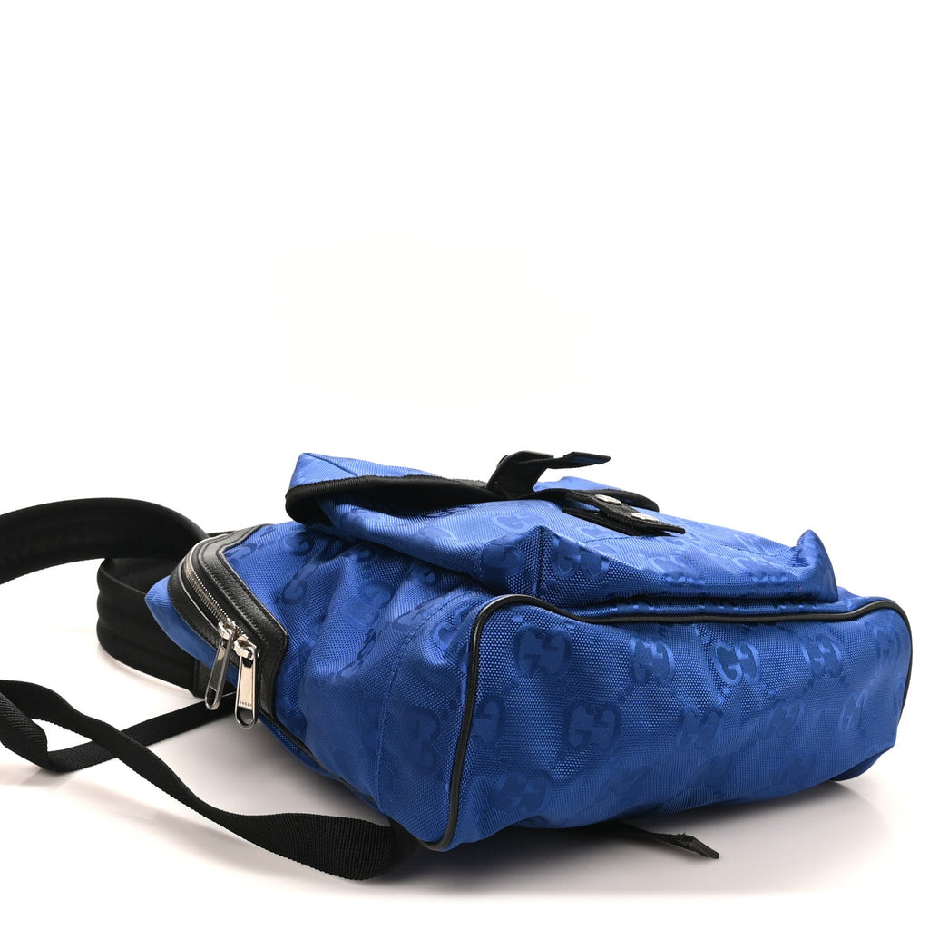 Econyl Nylon Monogram Off The Grid Backpack Guilted Blue Black