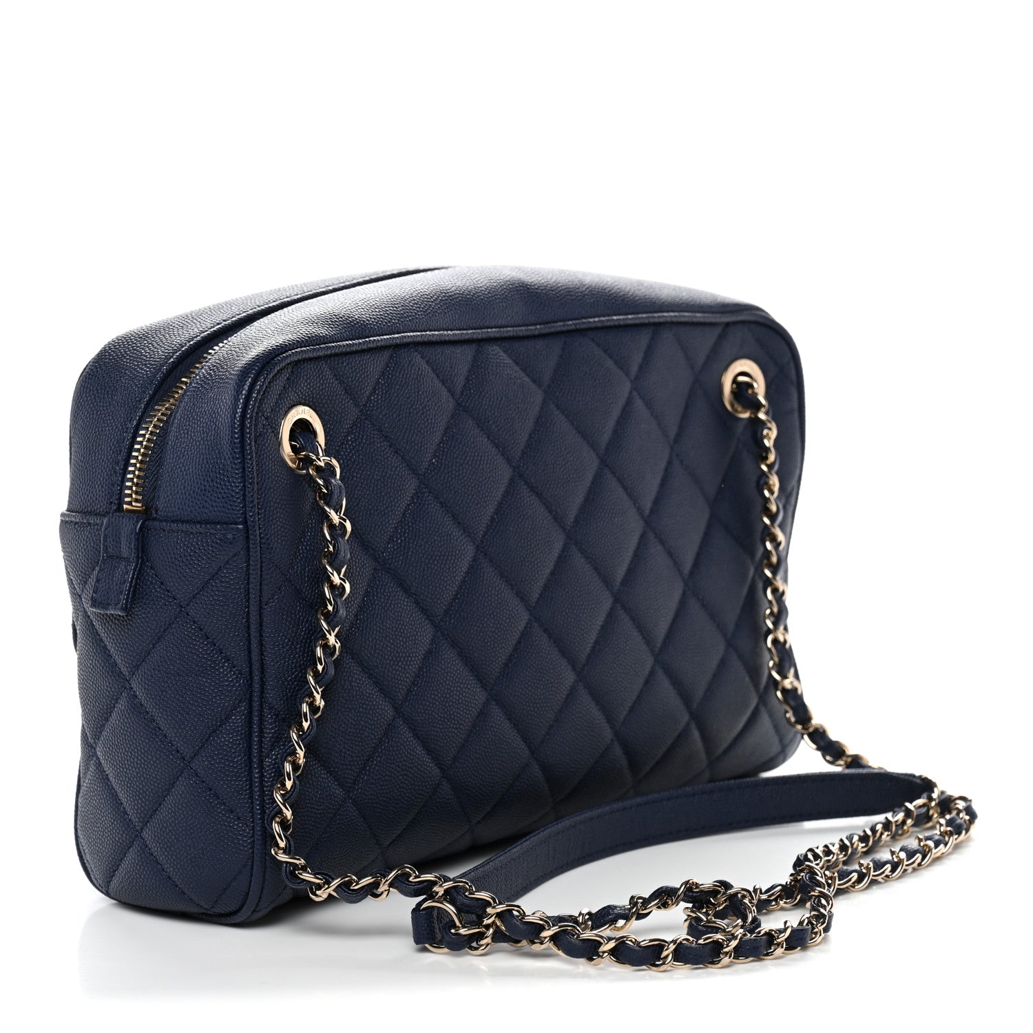 Caviar Quilted Large In & Out Camera Case Navy