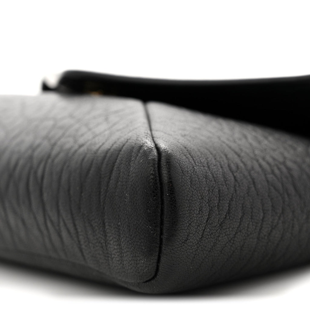 Supple Lambskin Small Cassandre Chain Pouch Black