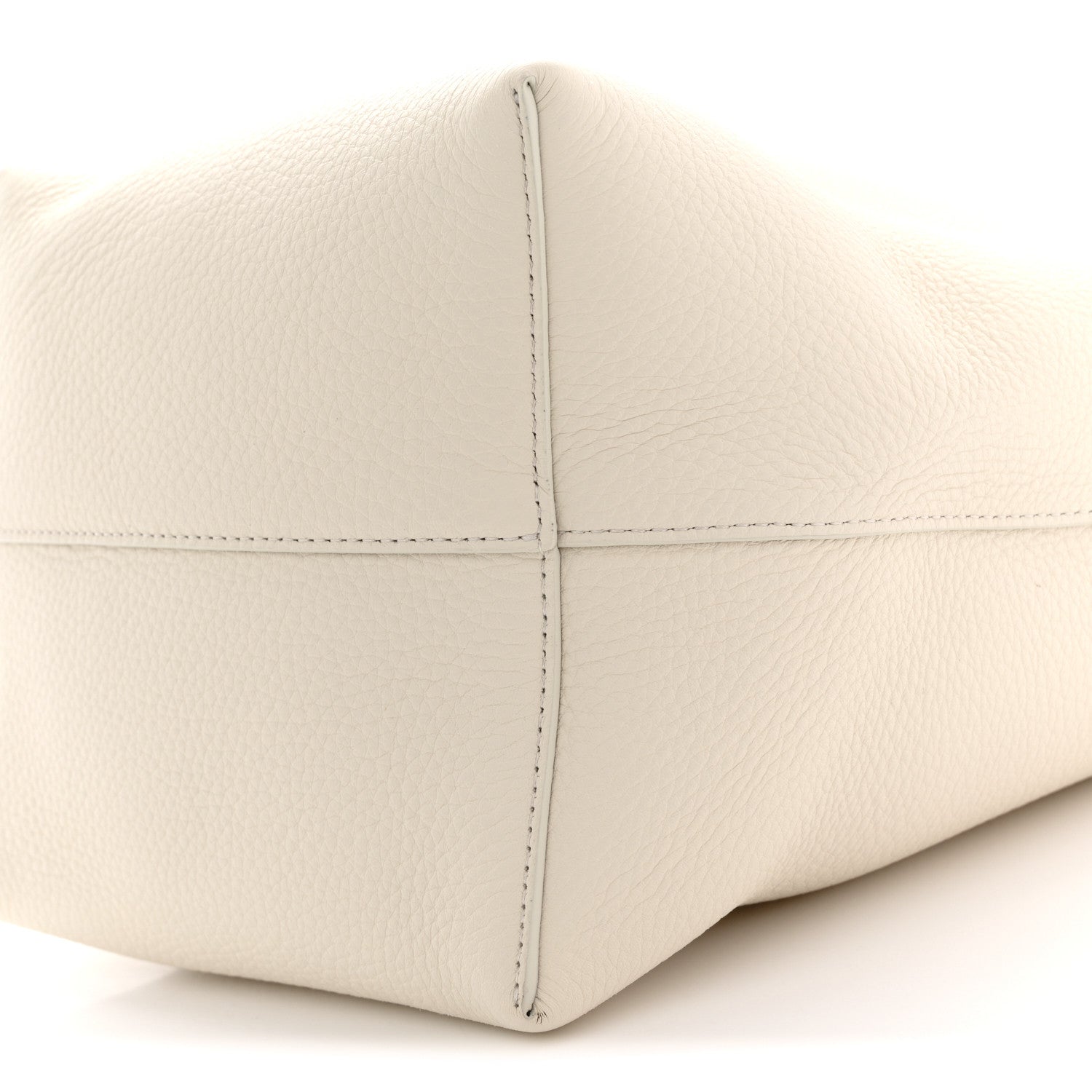 Grained Calfskin Medium N/S Park Tote Ivory