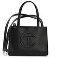 Vegan Leather Small Shopping Bag Black