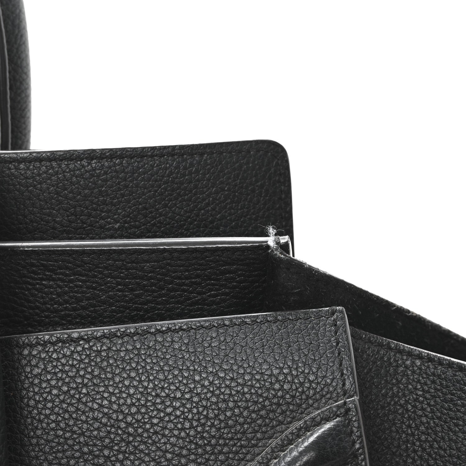Drummed Calfskin Mini Luggage Black