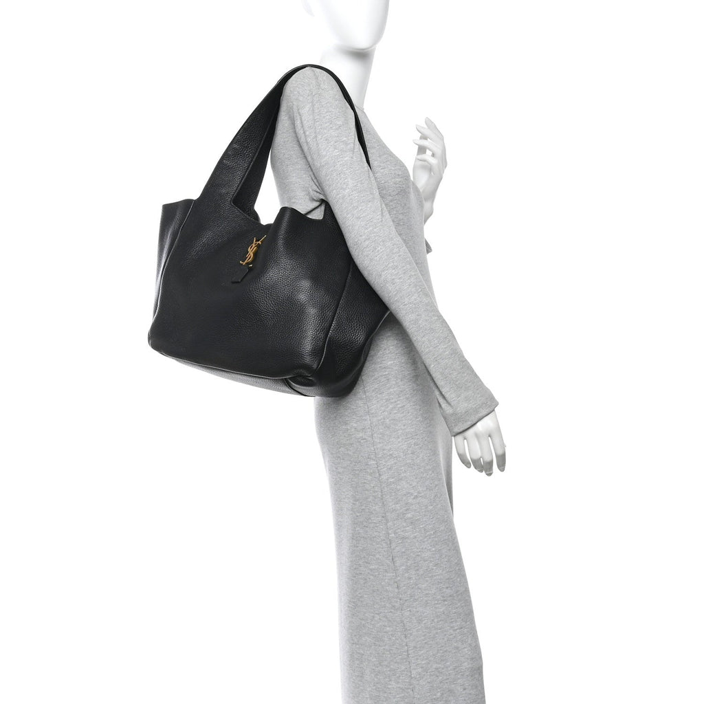 Grained Deerskin Bea Tote Black