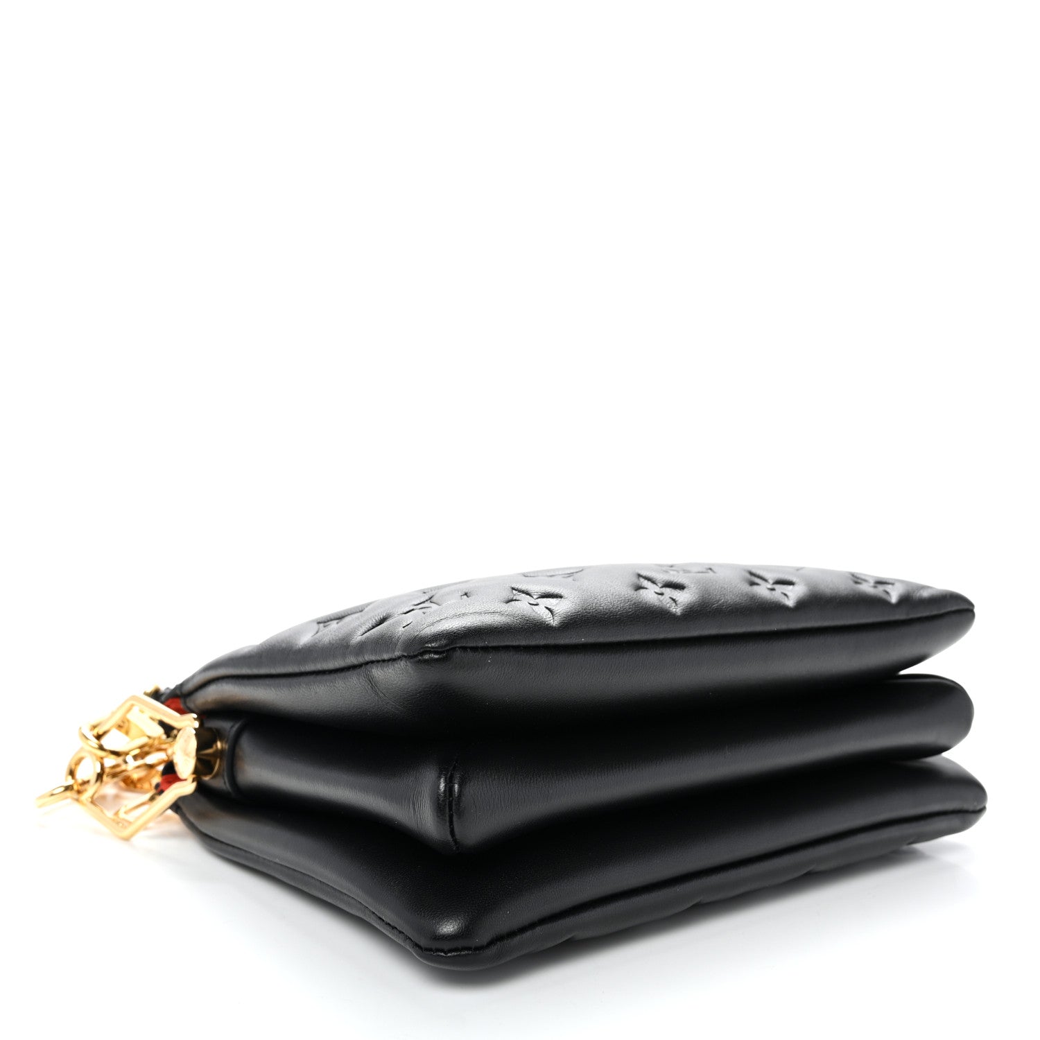 Lambskin Embossed Monogram Coussin BB Black