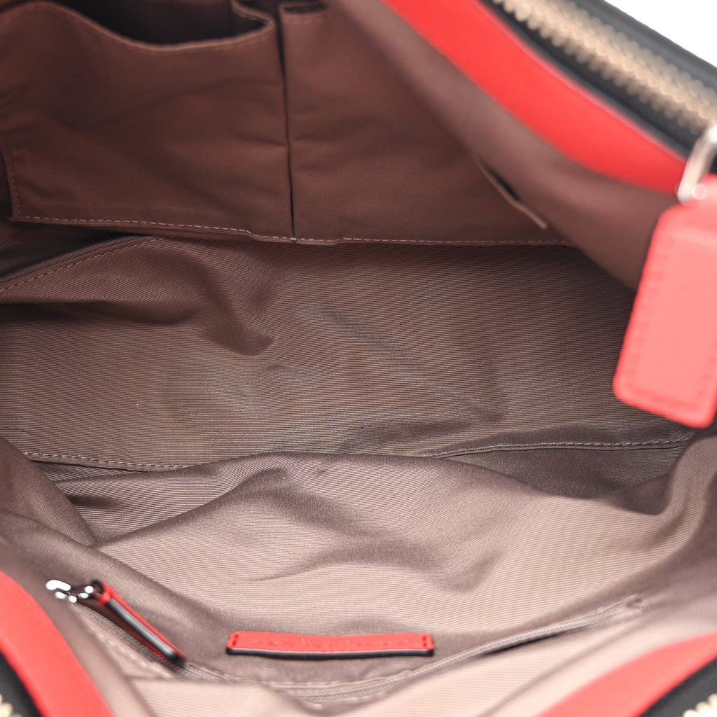 Pebbled Calfskin Gotham Bauletto Satchel Red