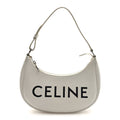 Smooth Calfskin Ava Logo Shoulder Bag White