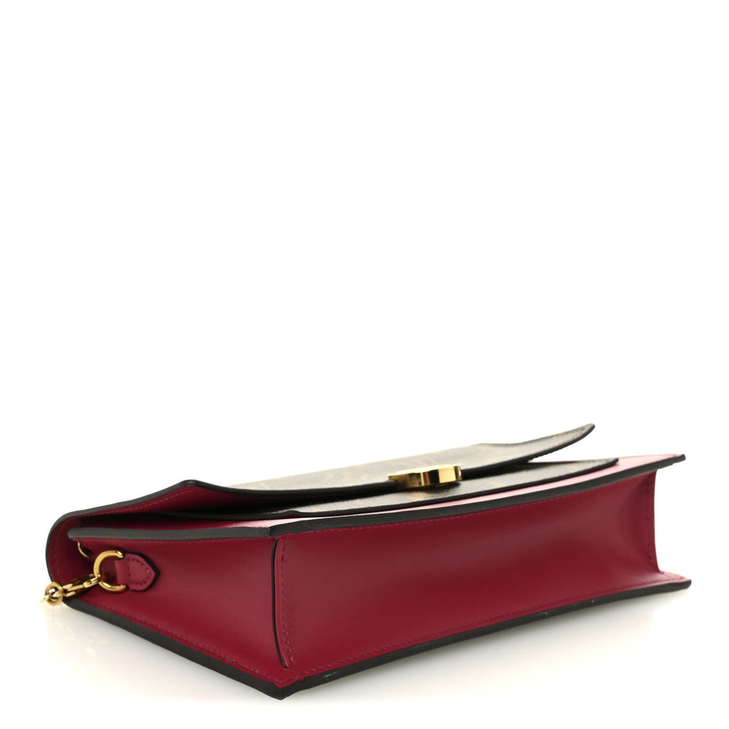 Monogram Flore Chain Wallet Fuchsia