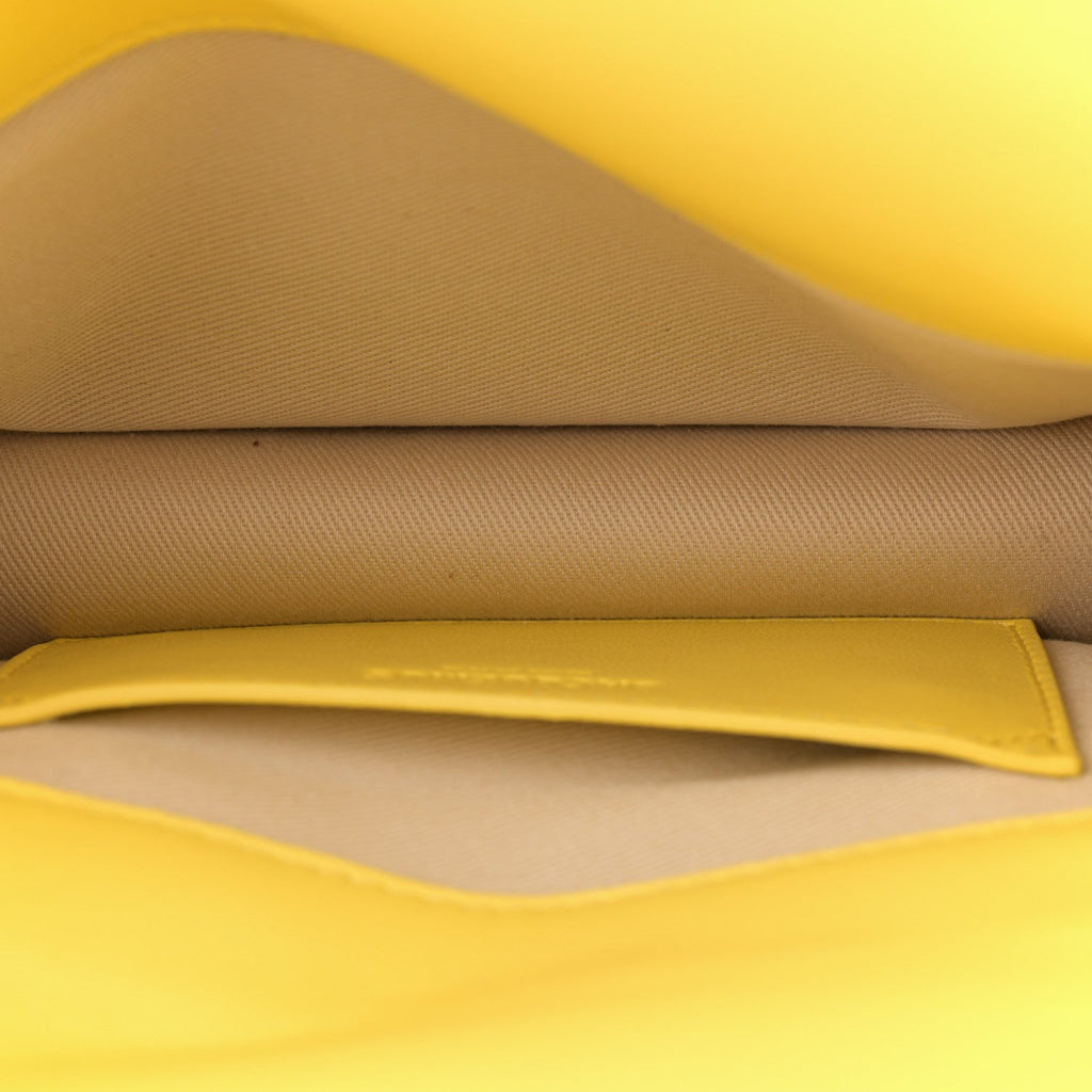 Smooth Calfskin La Petite Pochette Rond Carre Yellow