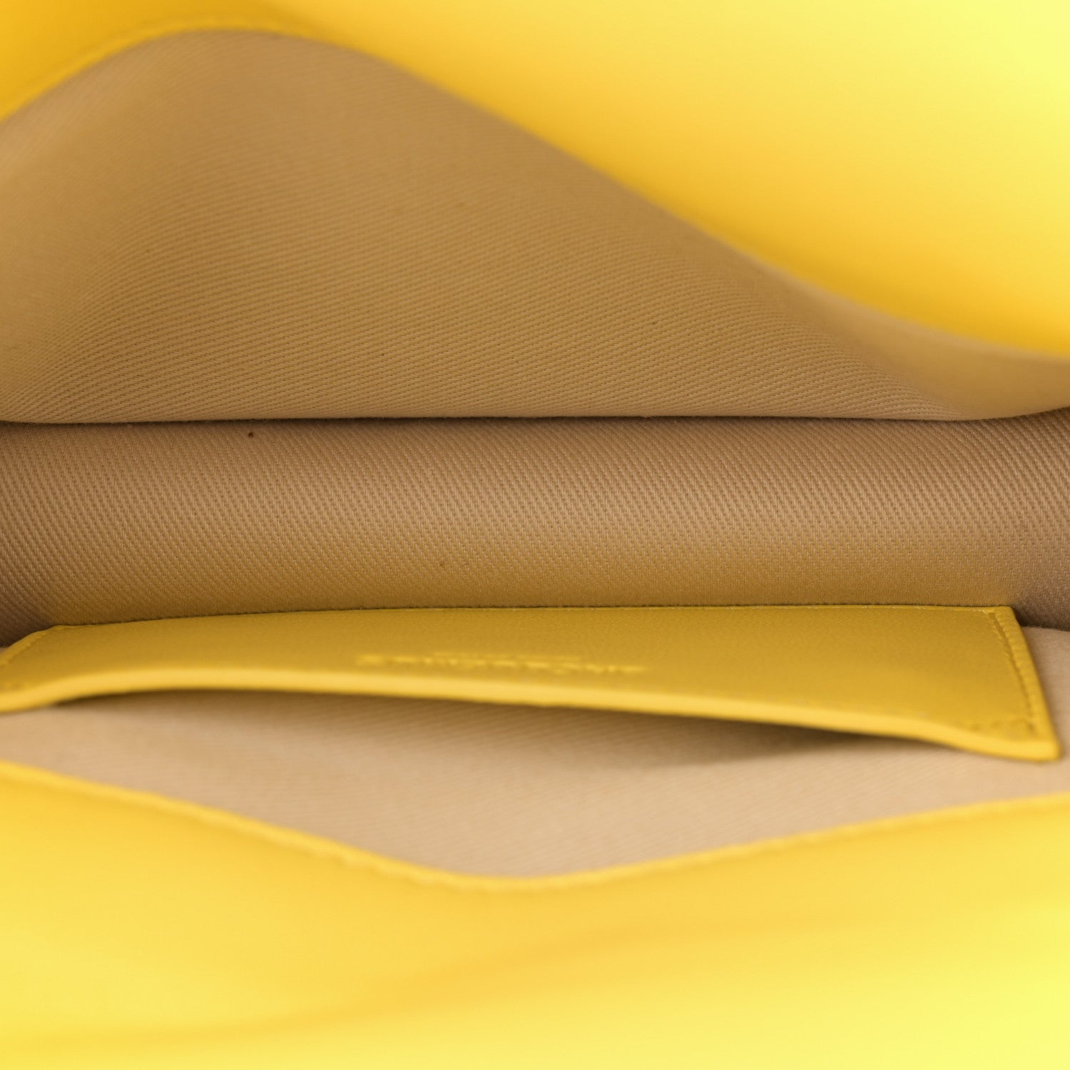 Smooth Calfskin La Petite Pochette Rond Carre Yellow