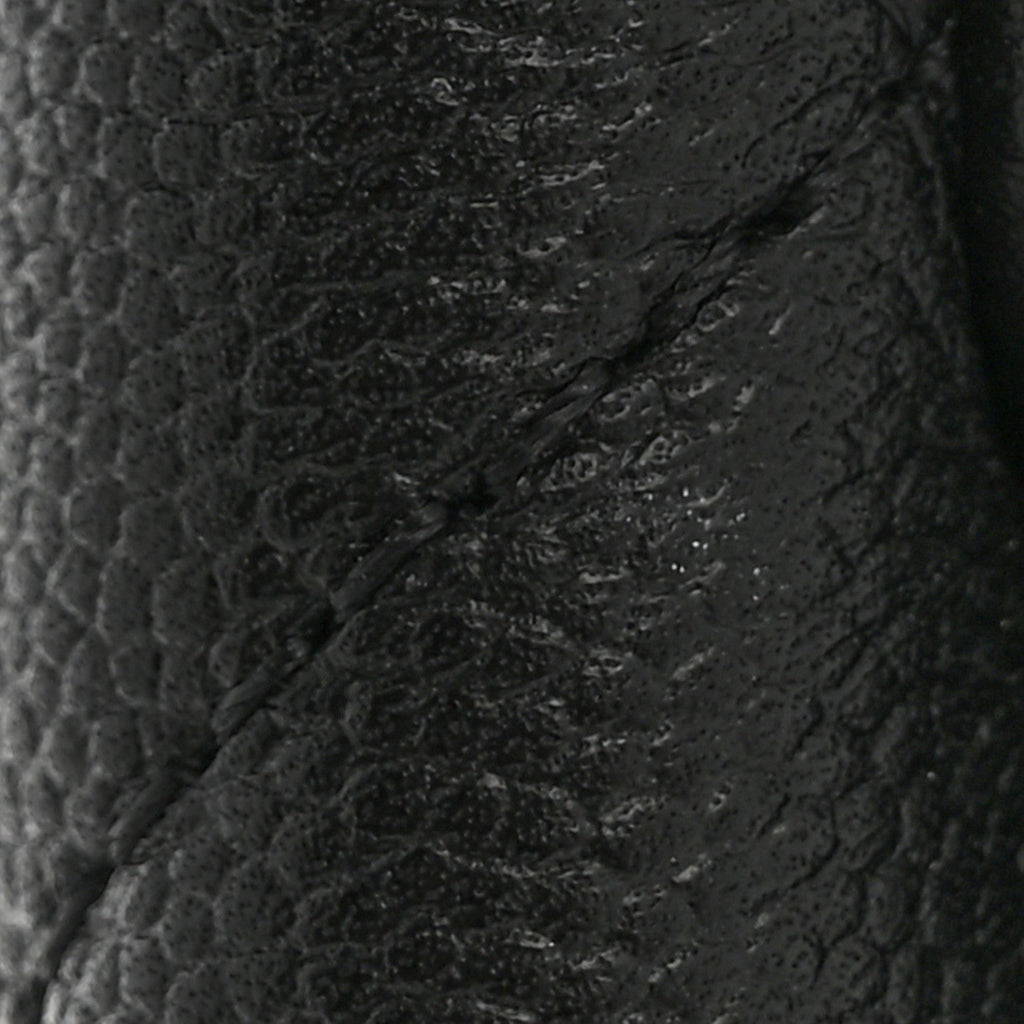 Caviar Quilted Small Shopping Tote  Black