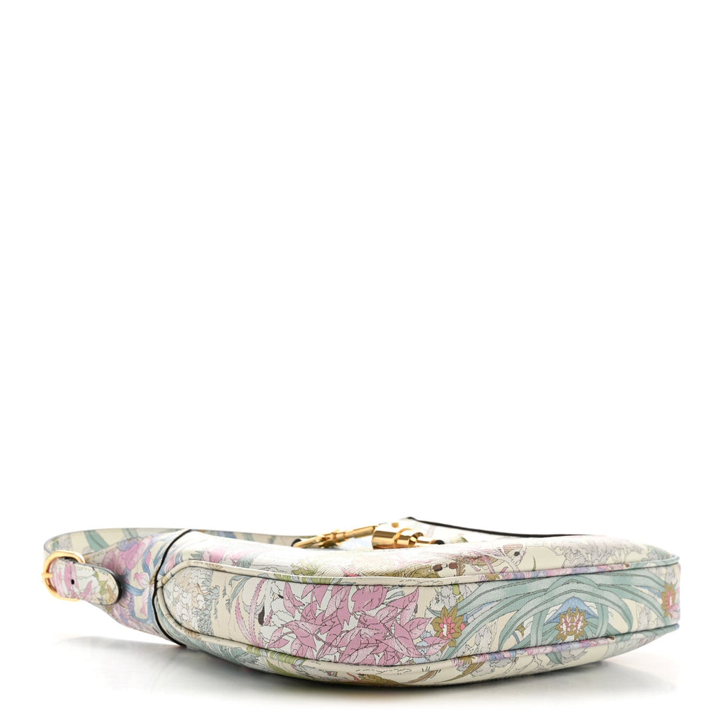 New Shangai Calfskin Tiger Savanah Small Jackie 1961 Hobo Chalky White Multicolor