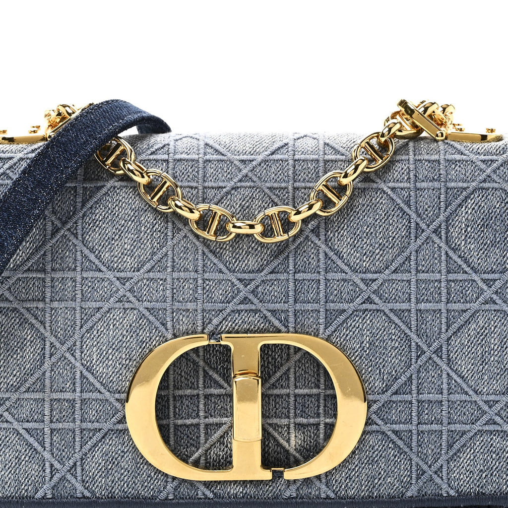 Denim Cannage Small Caro Bag Blue