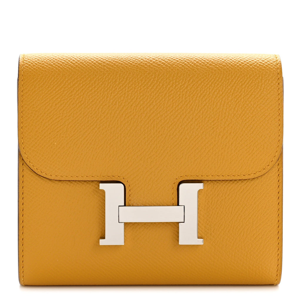Epsom Constance Compact Passant Wallet Jaune Ambre