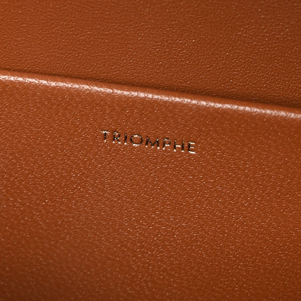 Natural Calfskin Triomphe Shoulder Bag Tan