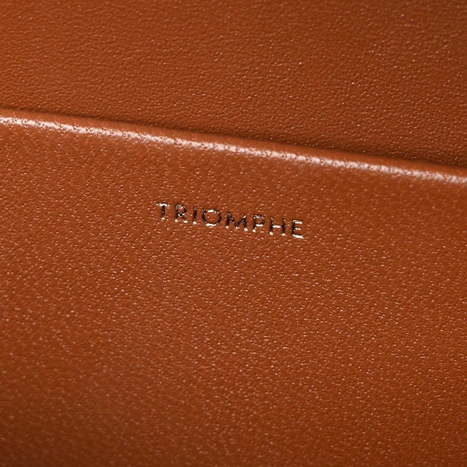 Natural Calfskin Triomphe Shoulder Bag Tan