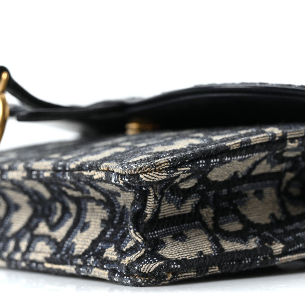 Oblique Saddle Belt Bag Blue
