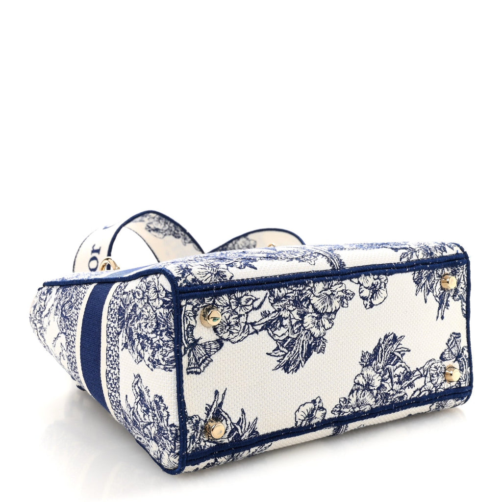Canvas Reverse Embroidered Rêve d'Infini Medium Lady D-Lite Blue Multicolor