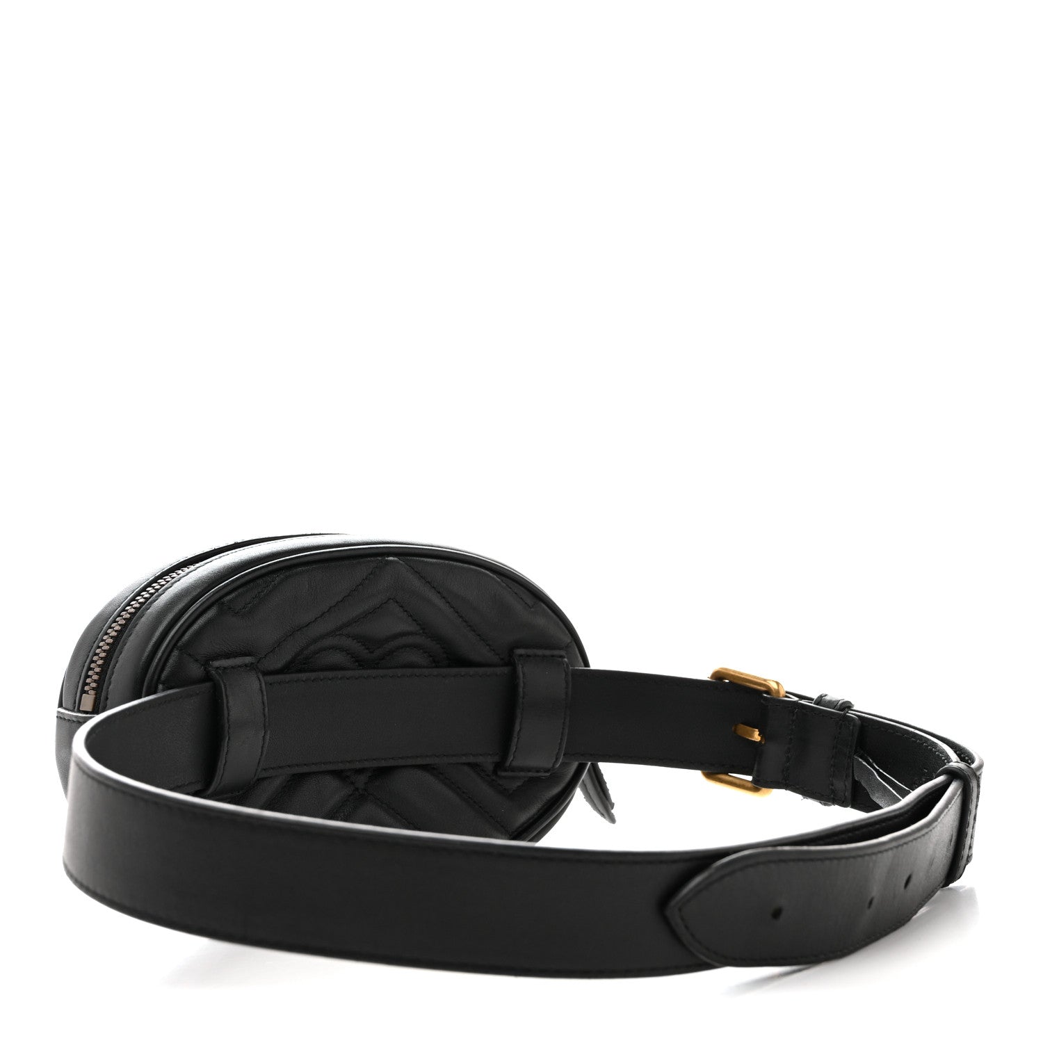 Calfskin Matelasse GG Marmont Belt Bag 85 34 Black