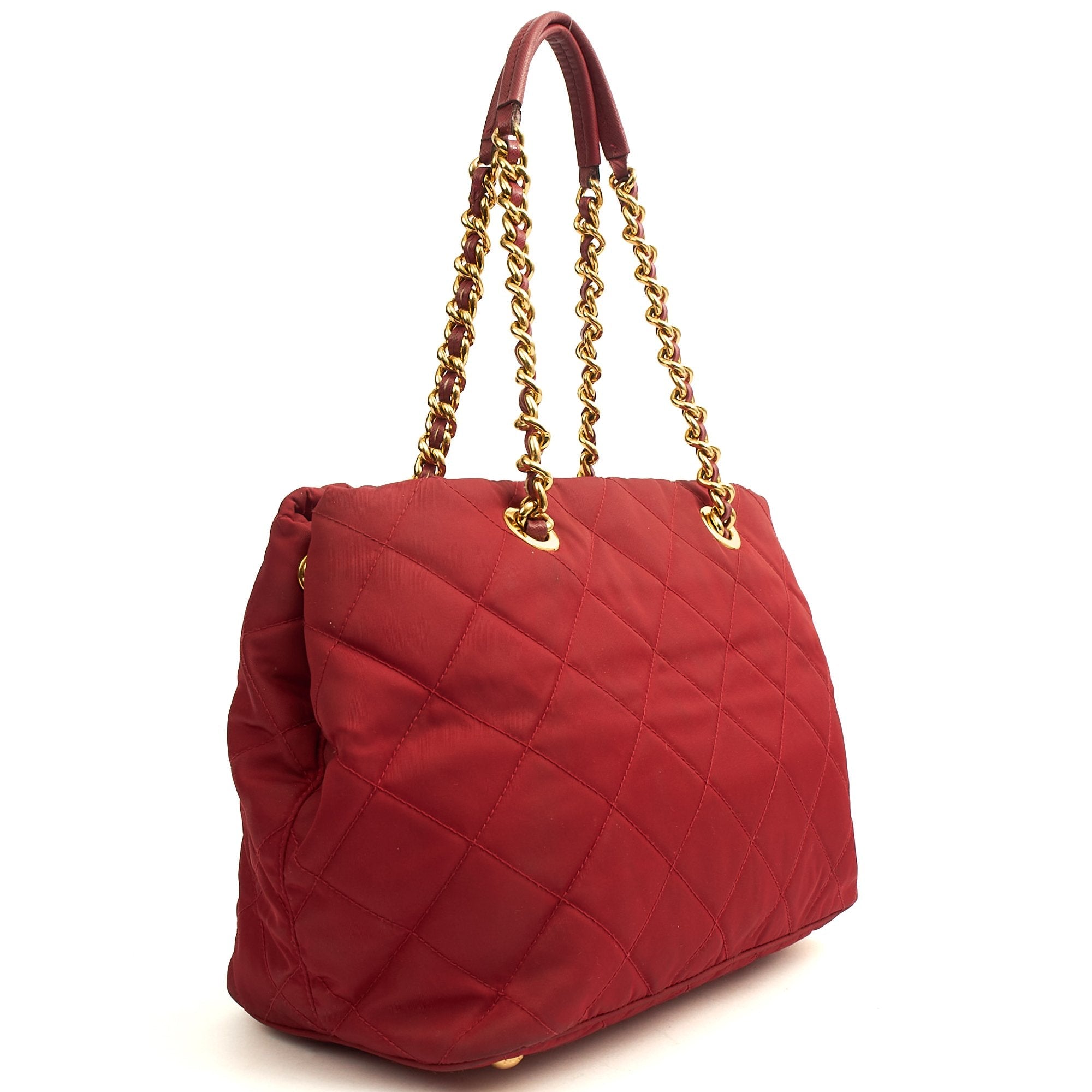 Prada Tote Nylon Tote Bag in Red, Nylon