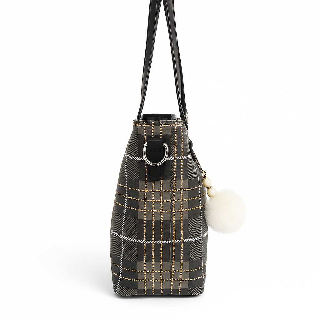 Stylish Check Handbag for Women Daily & Party Use – Luxury Style on Sale  F2036