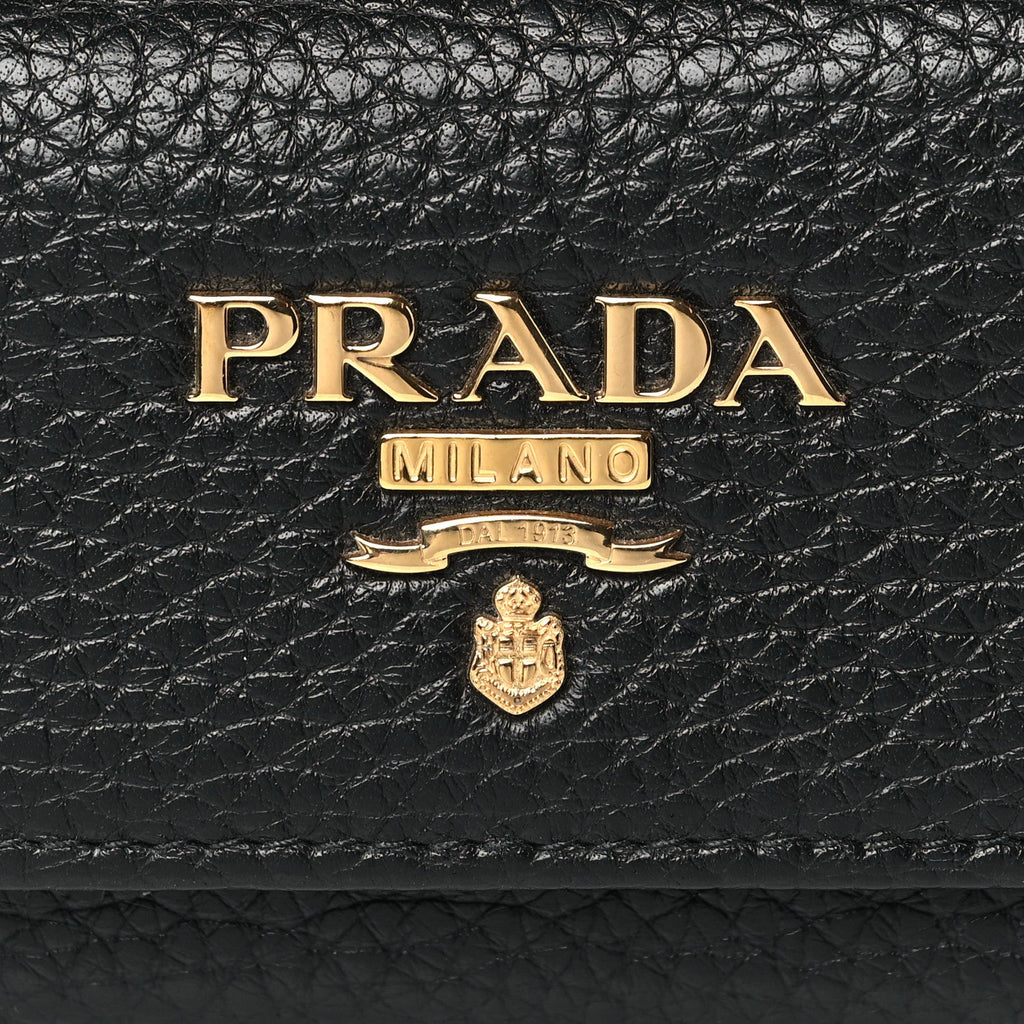 Vitello Grain Move 6 Key Holder Black