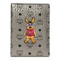 Metallic Visetos Rabbit Passport Holder Silver