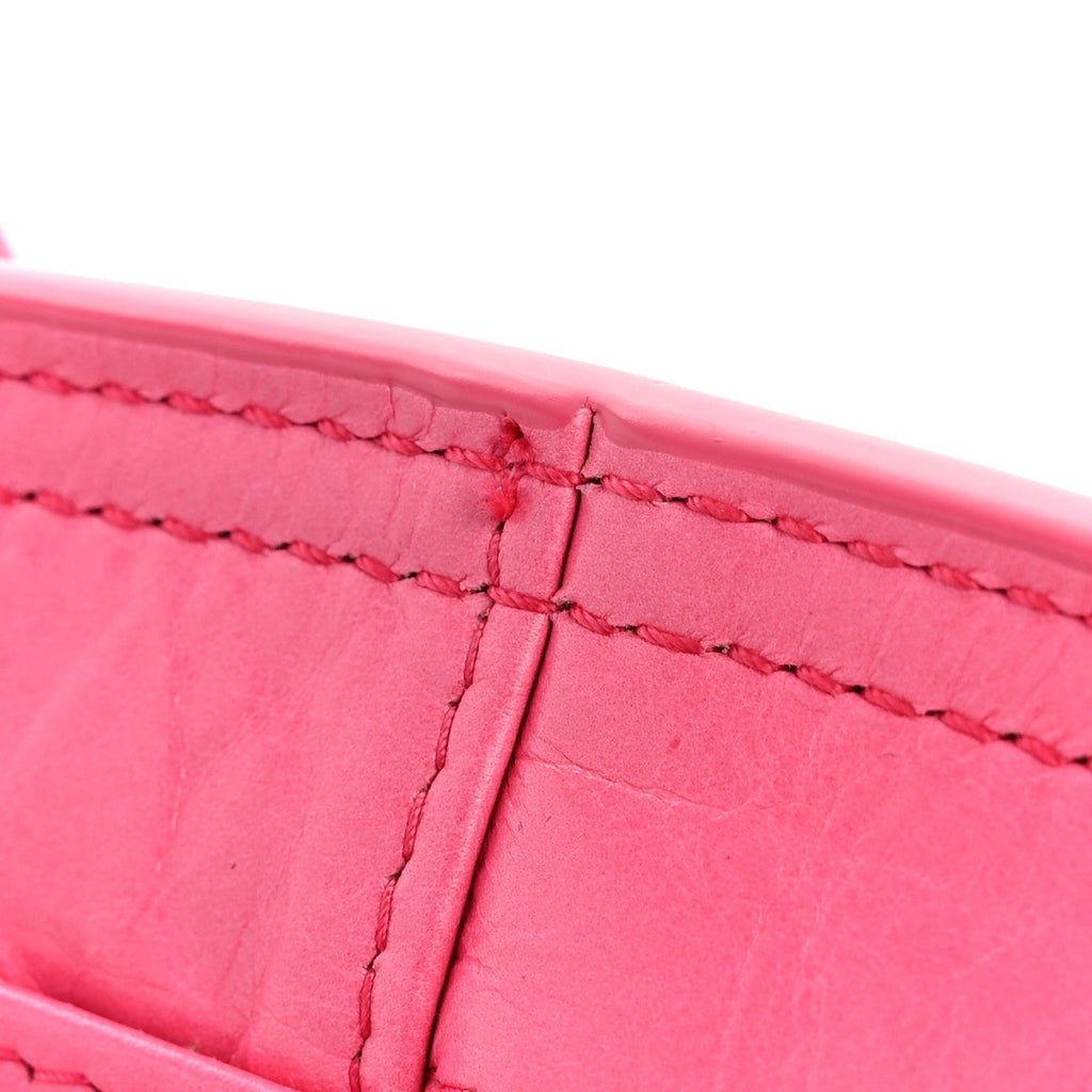 Paper Calfskin Maxi Intrecciato Mini Arco Pink