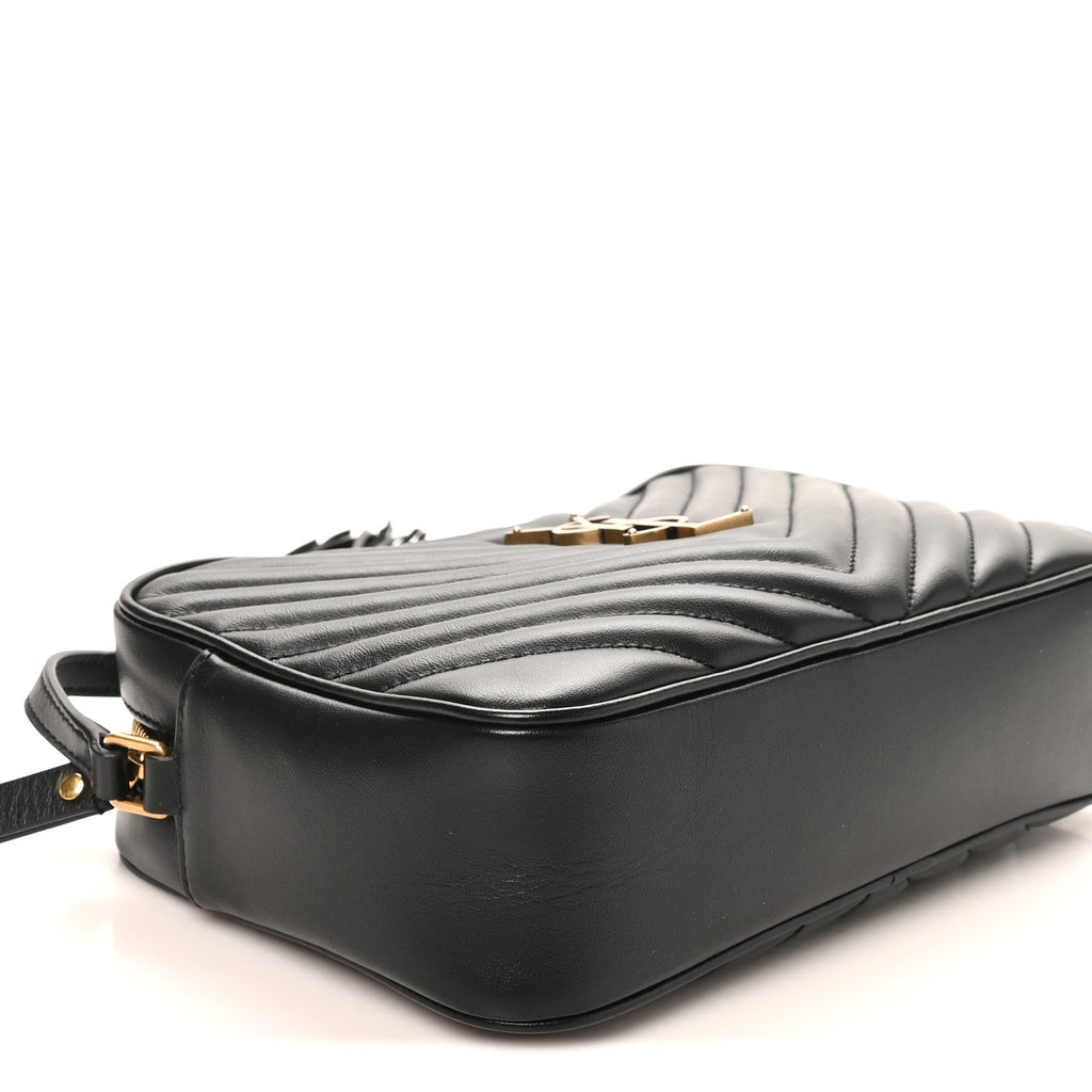 Calfskin Matelasse Monogram Lou Camera Bag Black