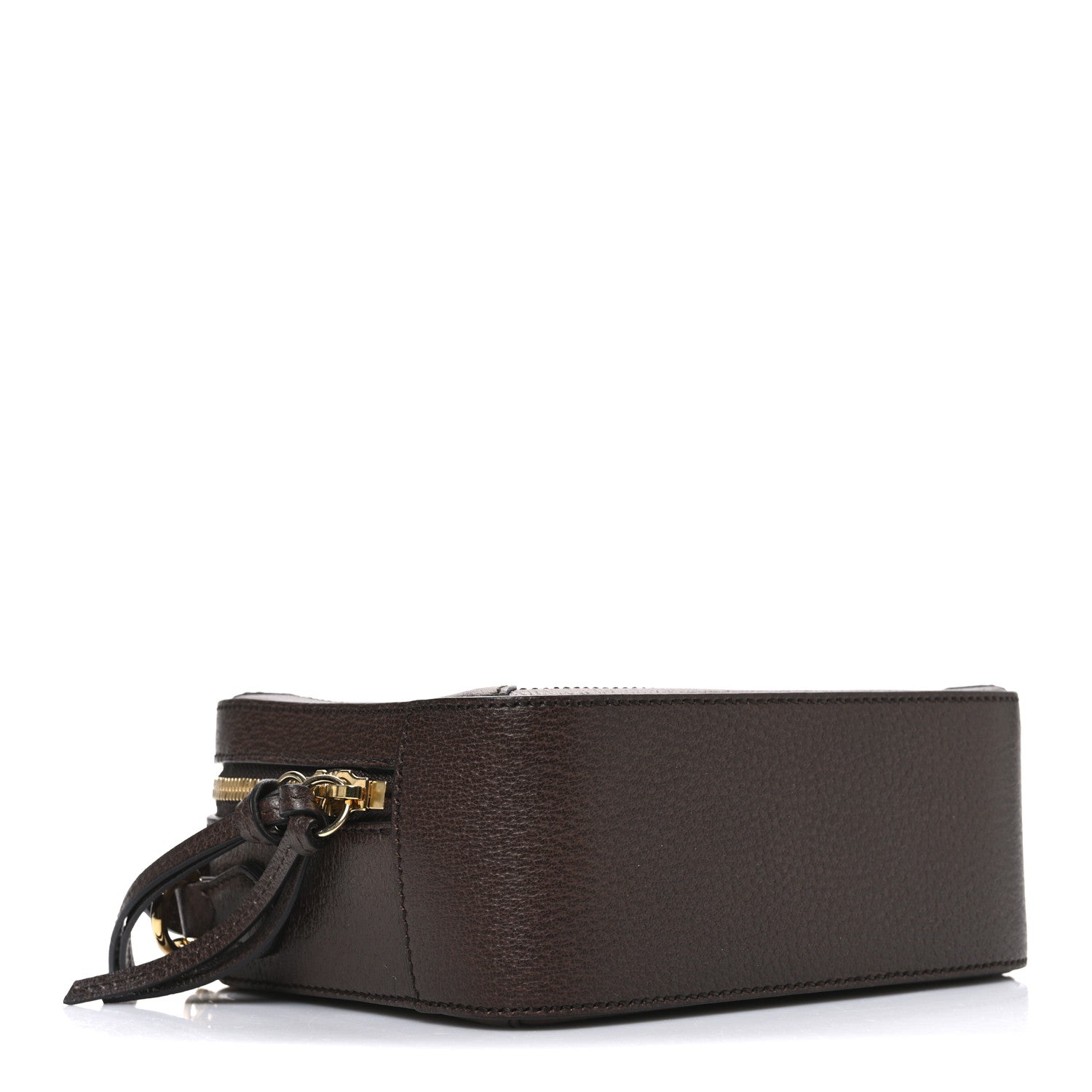Canvas Textured Calfskin Web Mini Ophidia Top Handle Shoulder Bag Easy Yellow Dark Brown