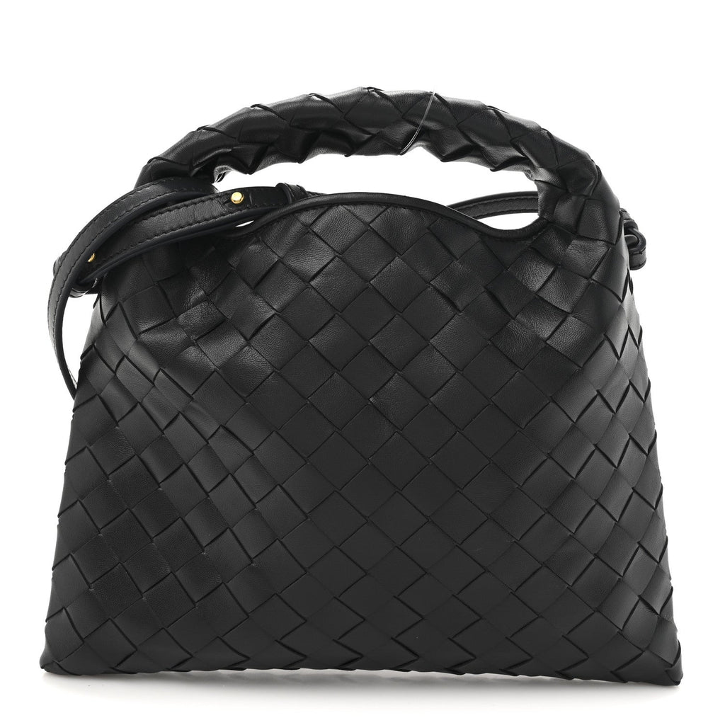 Calfskin Intrecciato Mini Hop Black