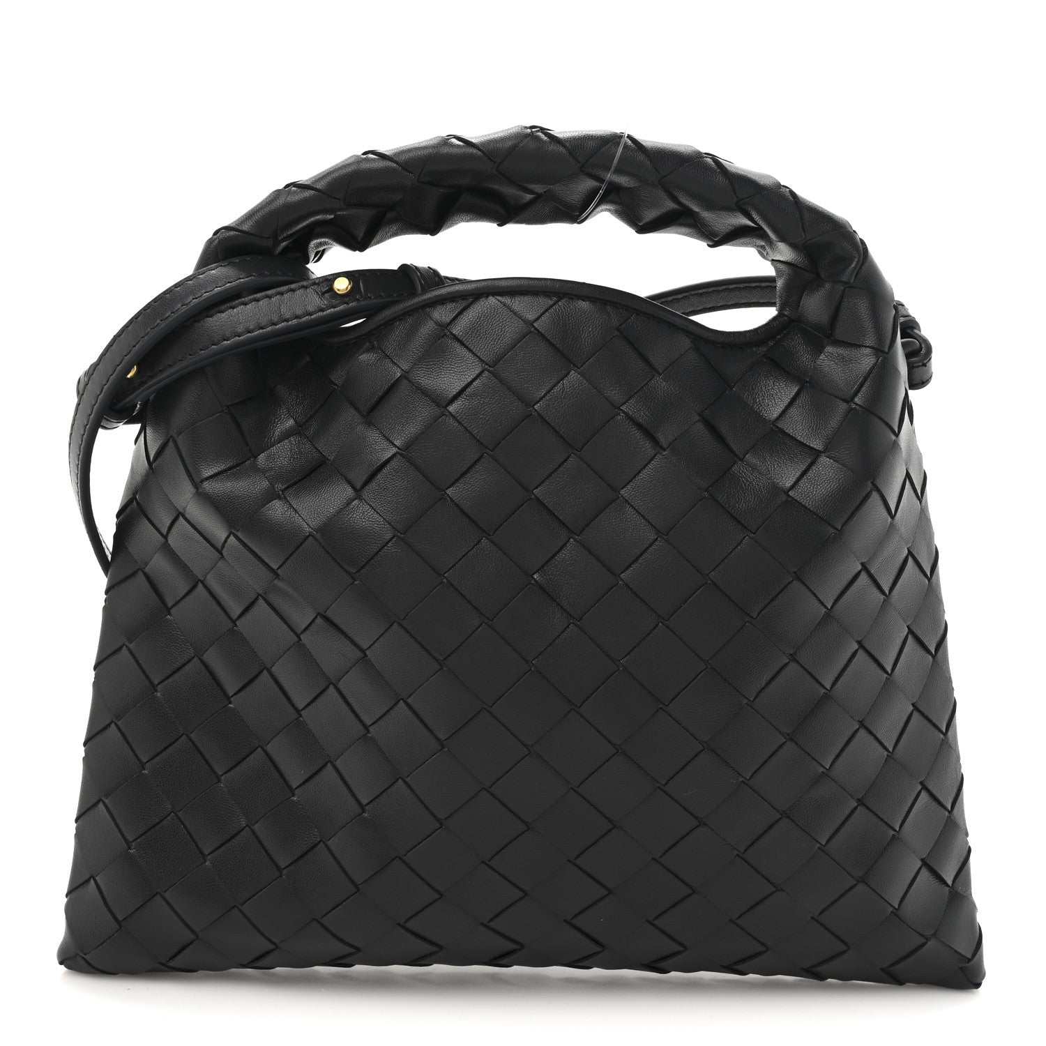 Calfskin Intrecciato Mini Hop Black