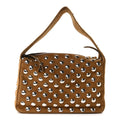 Pebbled Sport Calfskin Studded Elena Nougat