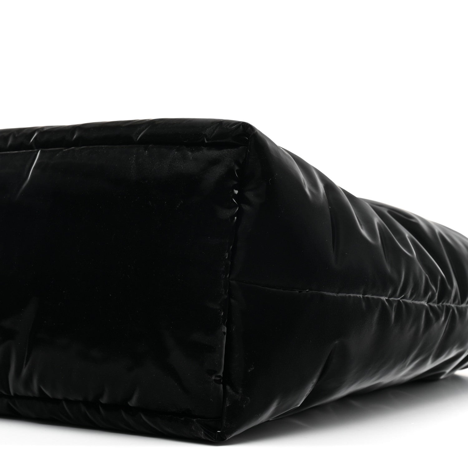 Silktech Canvas Wide Puffer Tote Black