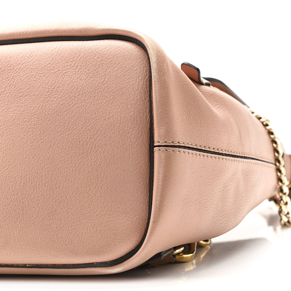 Suede Calfskin Medium Faye Backpack Nougat