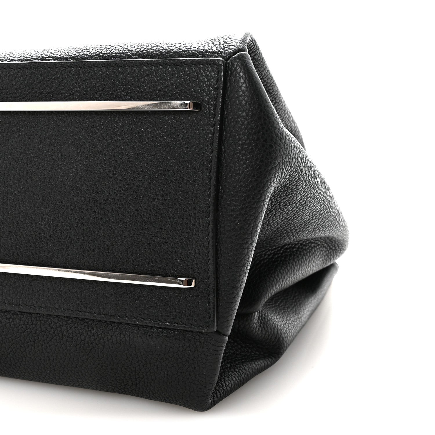 Calfskin Le Dix Soft Cabas M Shoulder Bag Black
