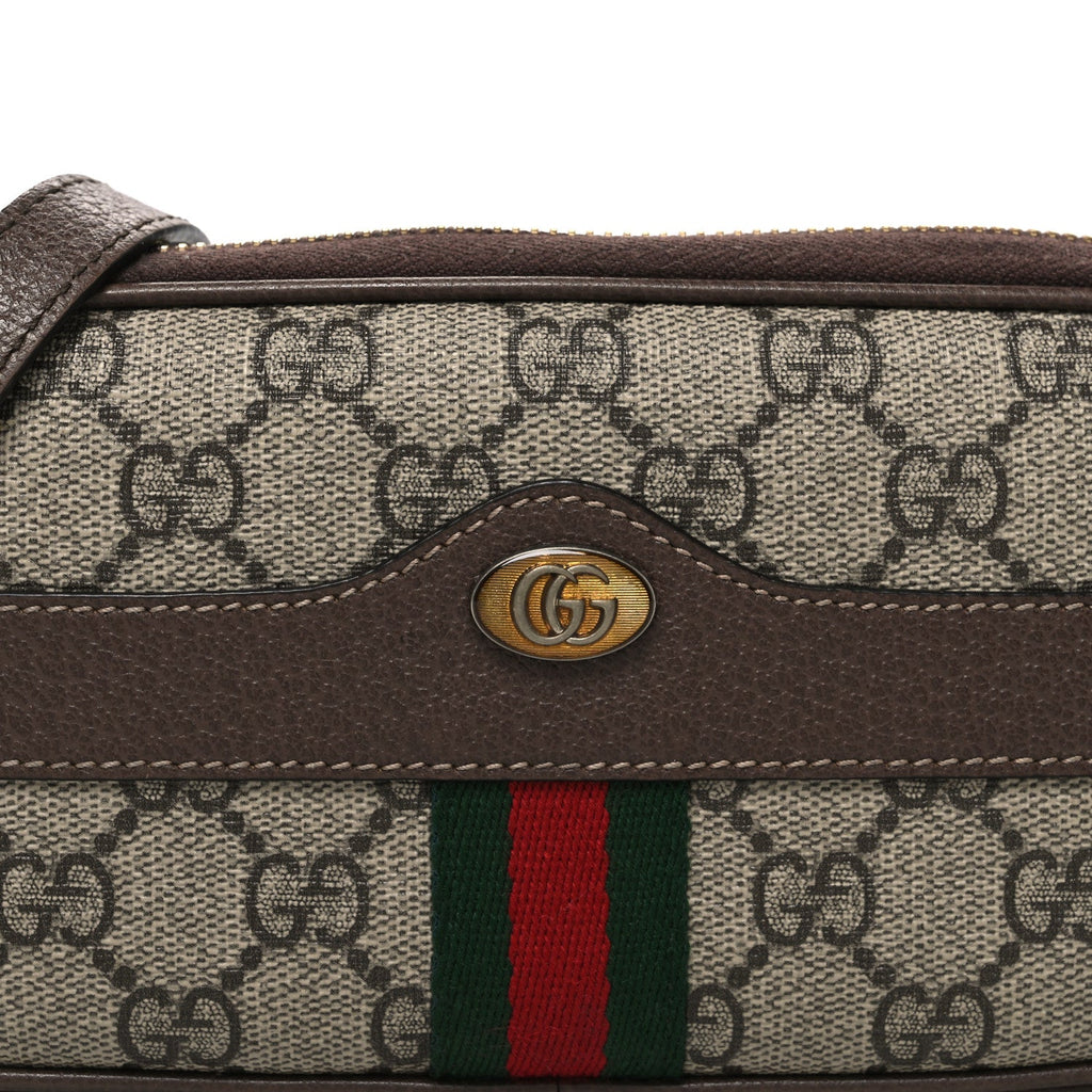 GG Supreme Monogram Web Mini Ophidia GG Bag Brown