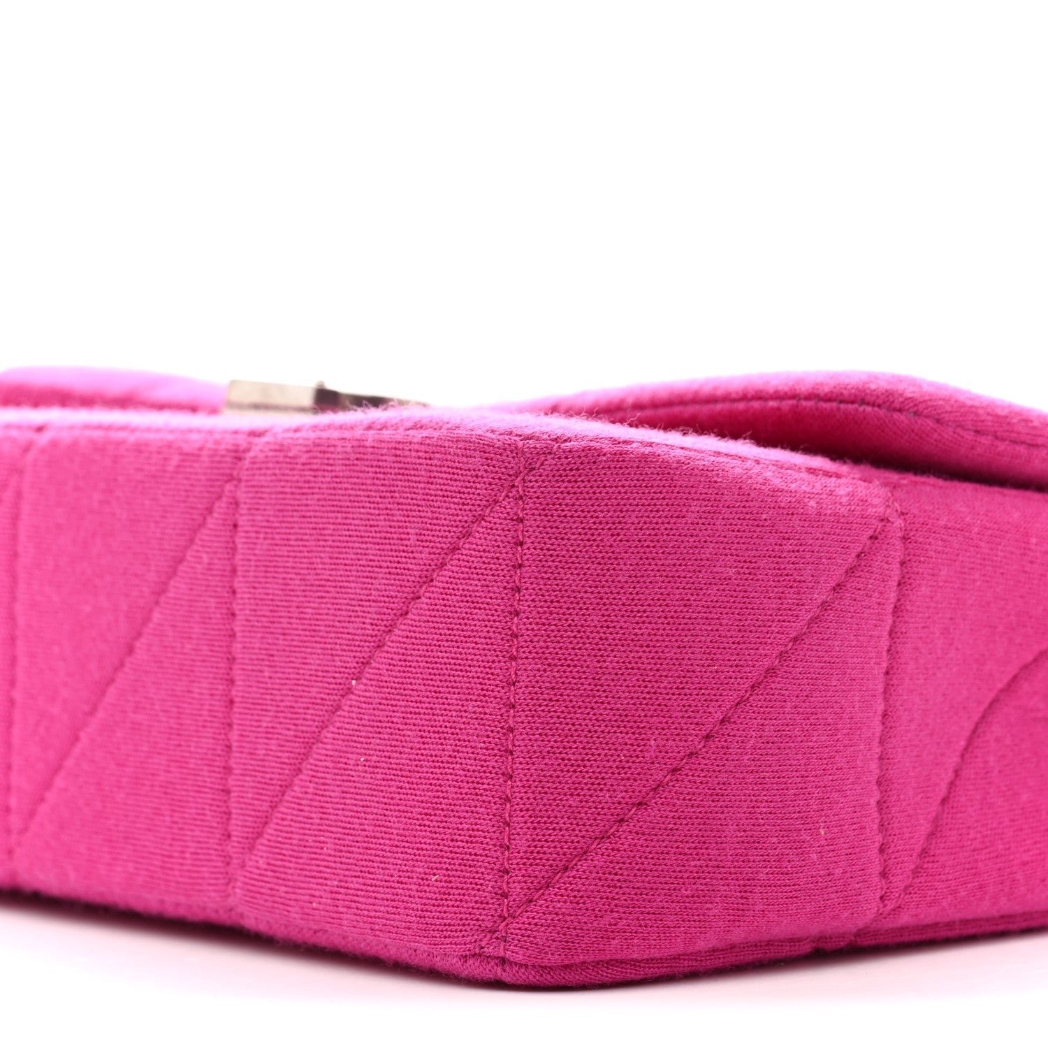 Jersey Wool Patchwork Monogram Medium Jamie Baguette Magenta