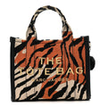 Cotton Canvas Zebra Tiger Print Mini The Traveler Tote Bag