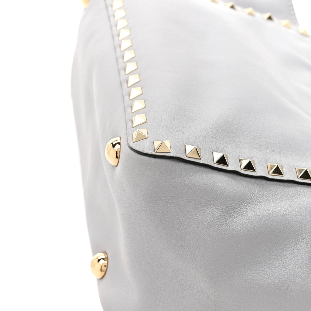 Vitello Small Rockstud Tote Grey