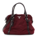Nylon Tessuto Soft Calf Small Tote Granato
