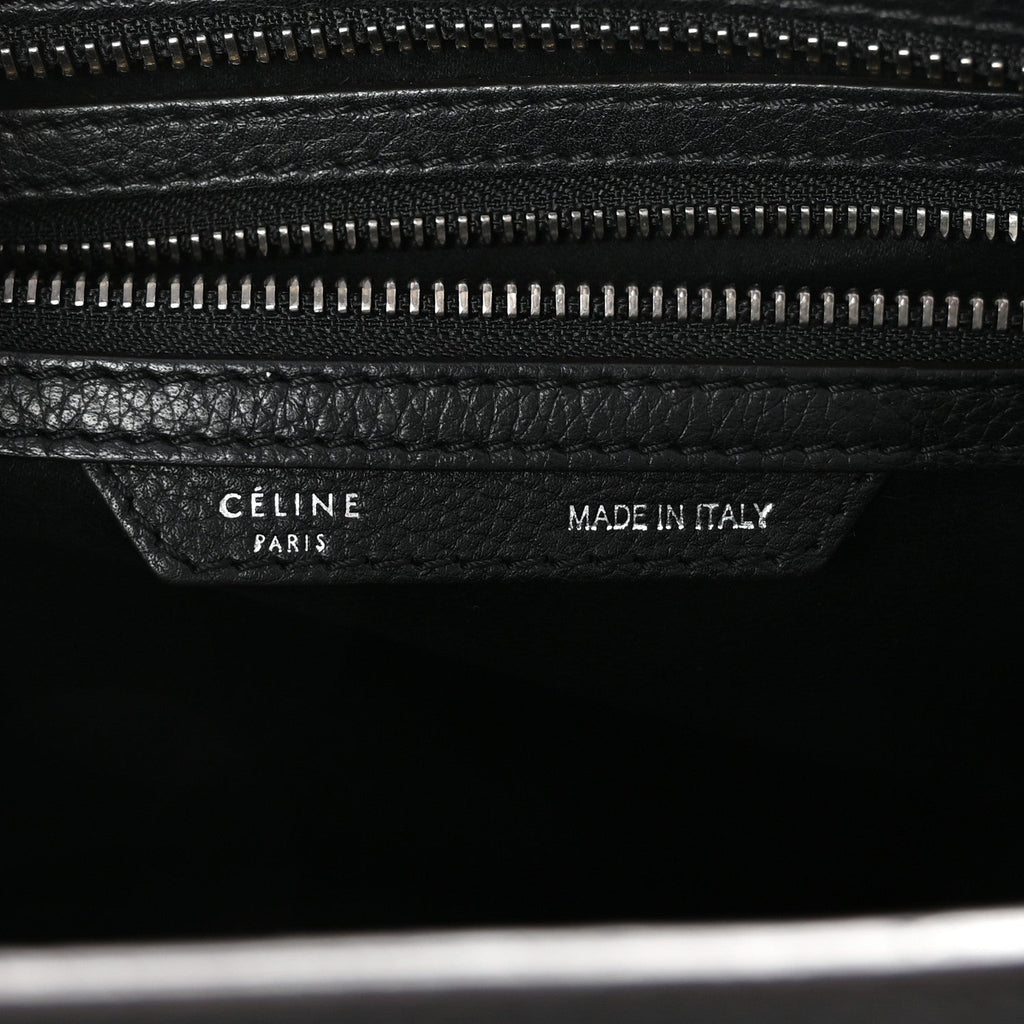 Drummed Calfskin Micro Luggage Black