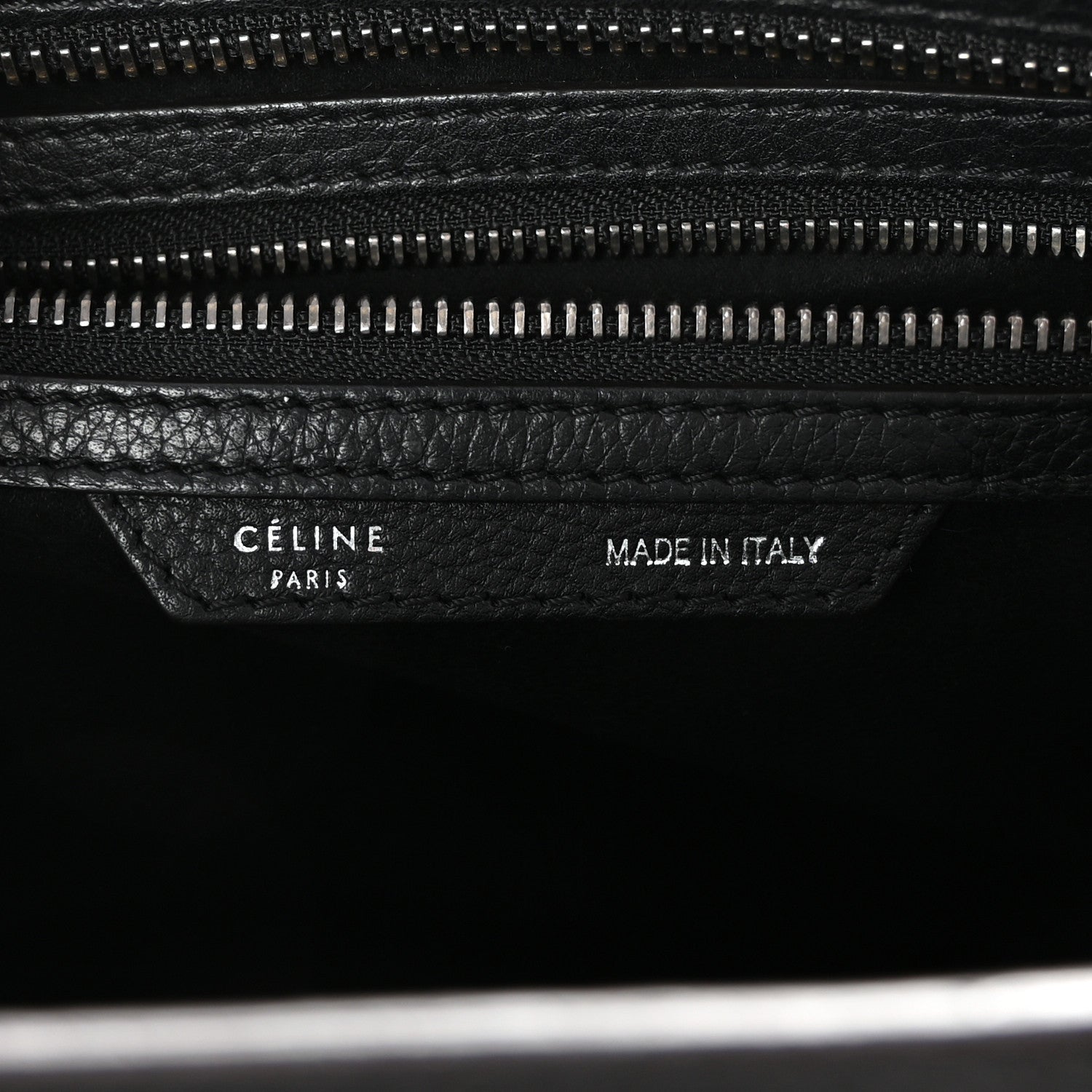 Drummed Calfskin Micro Luggage Black