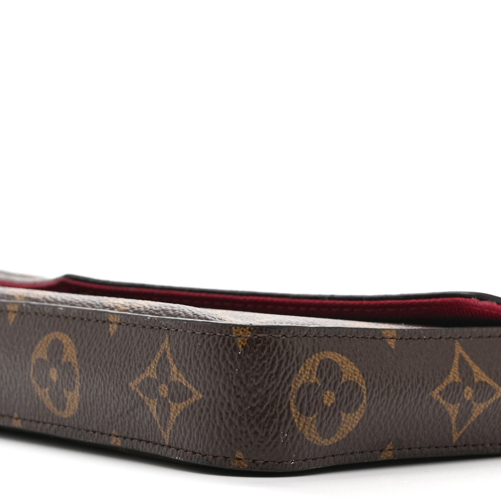 Monogram Pochette Felicie Chain Wallet Fuchsia