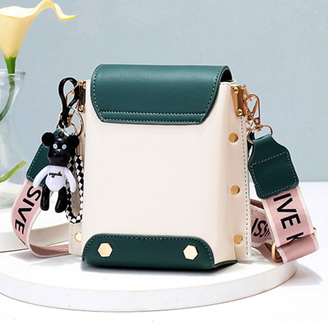 Soft Leather Chain Bucket Crossbody Underarm Bag