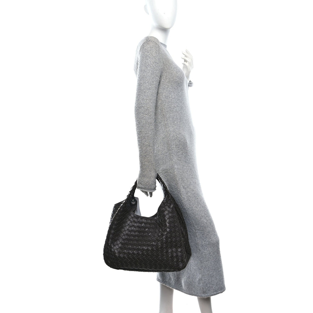 Nappa Intrecciato Large Campana Shoulder Bag Fondant
